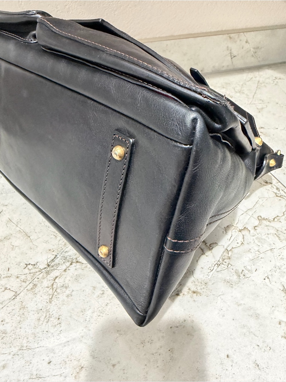 Dooney & Bourke Black Leather Florentine Clayton Satchel - Picture 8 of 13